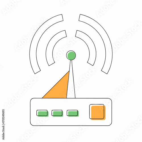 Network ping test icon for connectivity and status