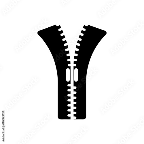 zipper isolated on white
