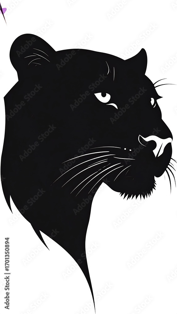 Obraz premium Black panther silhouette