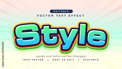 modern style text effect customizable template