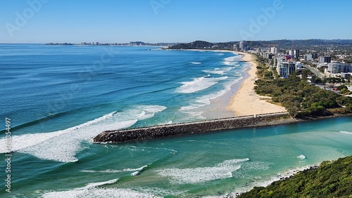 Burleigh Heads Coastal View in Queensland, Australia