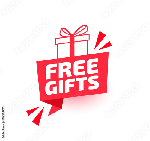 stylish free gifts promo badge template for lucky winners