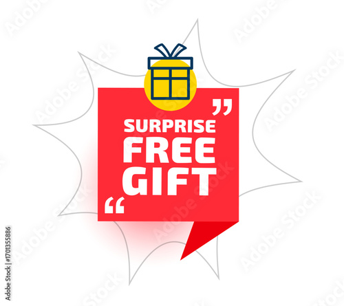 surprise free gift badge template for lucky winners
