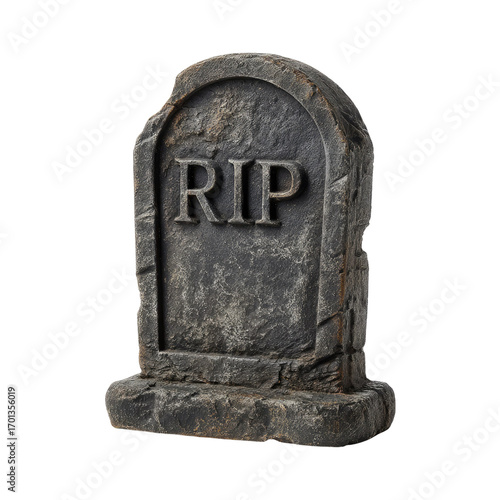 Realistic Gravestone with RIP Inscription for Halloween Decorations