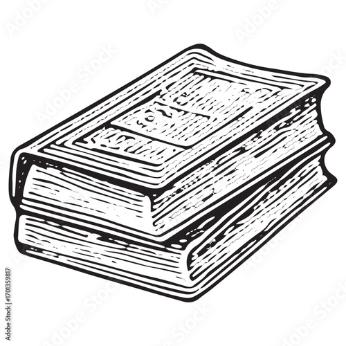 Spellbook Stack Illustration: Witchcraft Magic Books Art Design