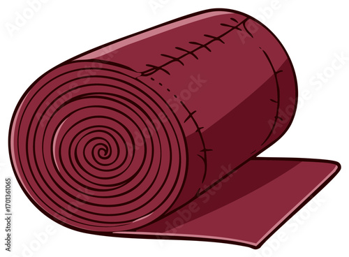 Rolled sleeping bag for outdoor adventures and camping