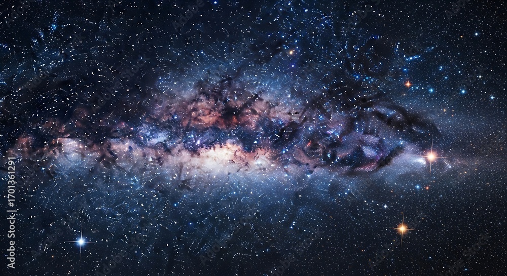 Fototapeta premium Milky Way Galaxy Night Sky.