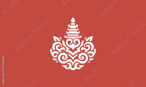 Traditional Ornamental Vector Logo Design With Ethnic Element