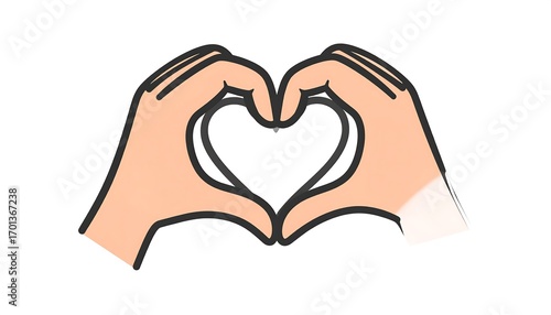 Hands forming a heart shape