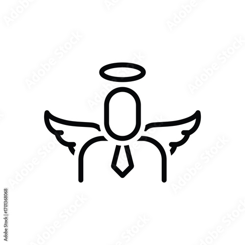 Black line icon for virtuous behavior