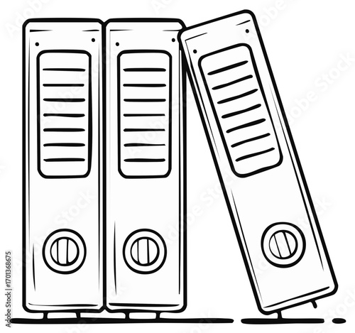 Office Organization: Three Ring Binders with Paperwork File Folders for Documents and Storage