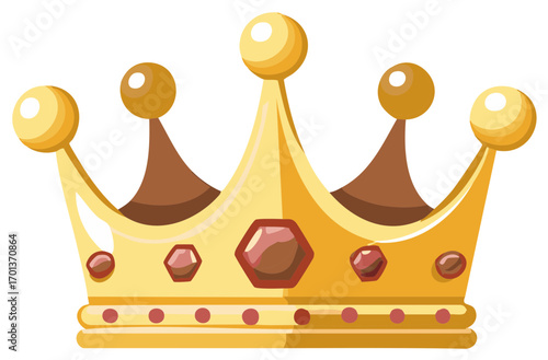 Golden Crown Illustration, Royalty Symbol, Decorative Design Element