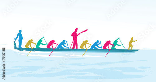 Great elegant vector editable pacu jalur poster background design for your event championship event	