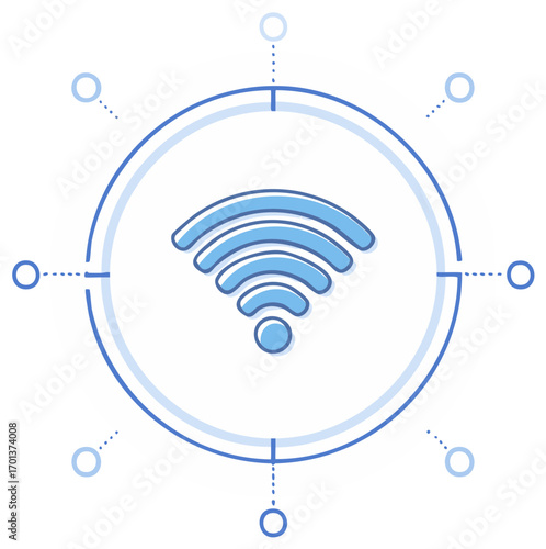 Wifi Connection Wireless Technology Concept Illustration Networks Communication