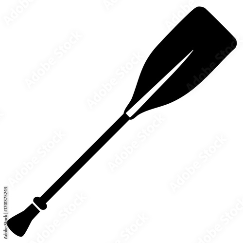 Paddle Illustration: Kayak, Canoe, Rowboat Equipment, Sport Paddles
