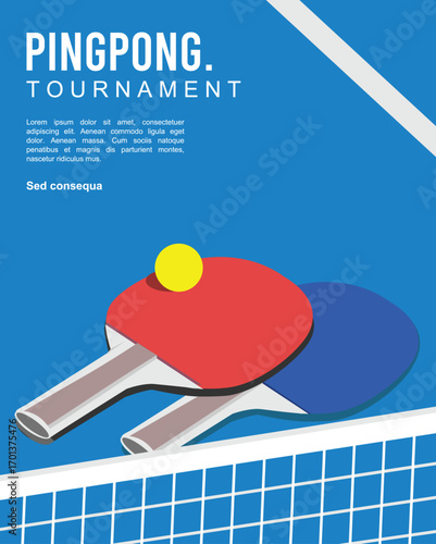 Great simple table tennis pingpong background design for any media	