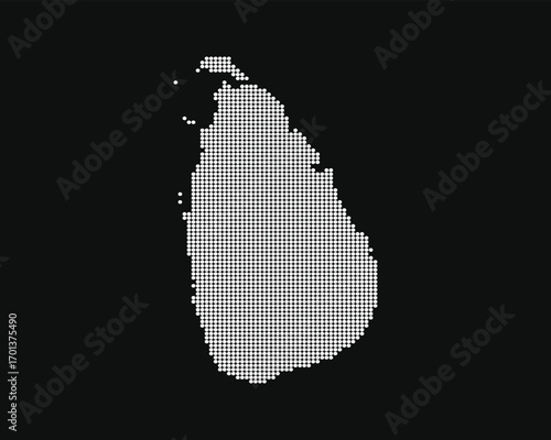 Pixel Art Map of Sri Lanka