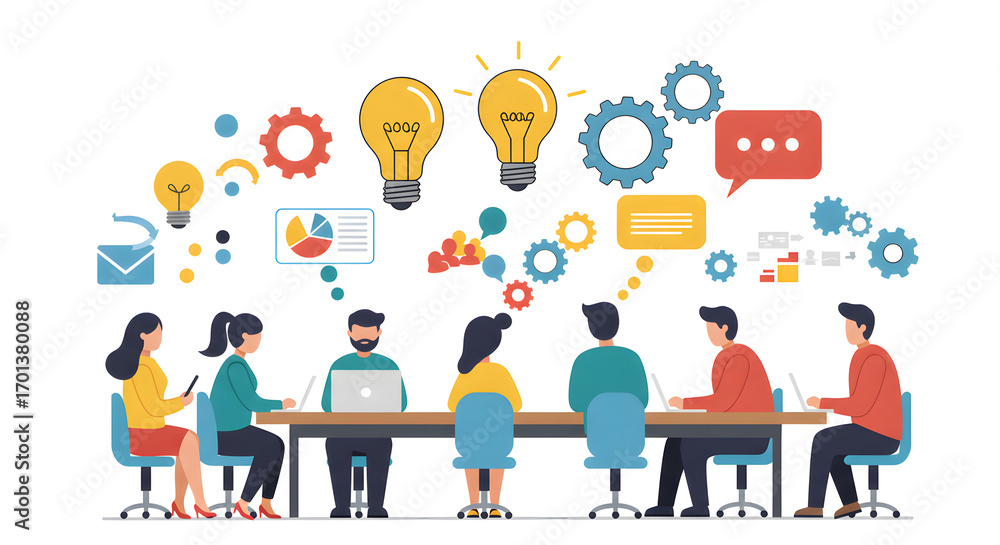 Obraz premium Creative Brainstorming Session