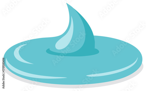 Stylized Blue Gel Swirl Illustration for Skincare Products and Hygiene Concepts