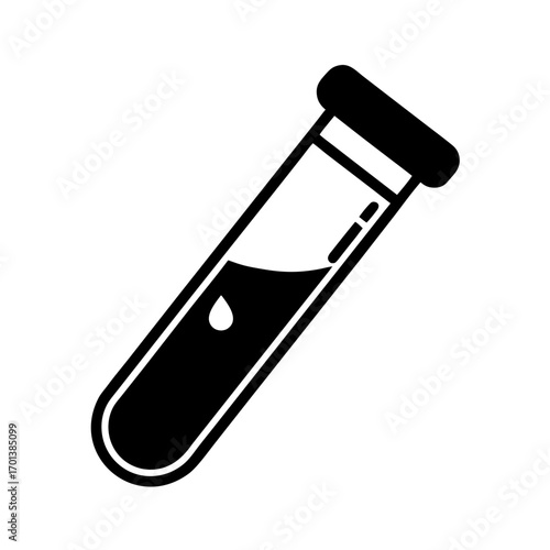 Blood Sample Tube Icon Vector Flat and Clean Look