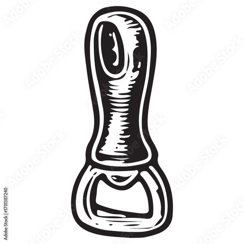 Bottle Opener Tool Art: Vintage Beer Cap Remover Illustration