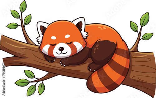 A lovable and adorable panda bear cartoon character illustration