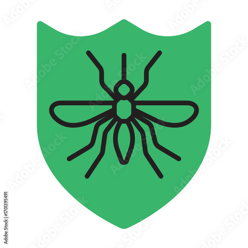 Mosquito protection shield icon vector illustration