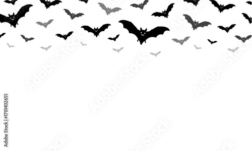 bats smiling border frame background