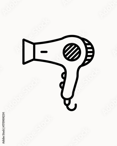 hair dryer isolated on white