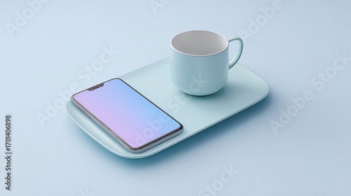 Wallpaper Mural  flash-storage drive on white background with coffee side Torontodigital.ca