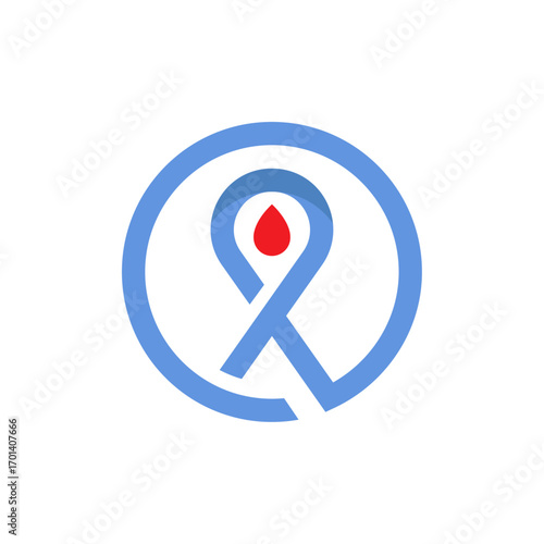 World Diabetes icon Awareness Ribbon Design