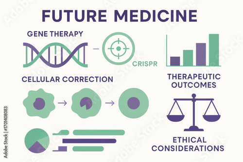 Future Medicine Infographic: Gene Therapy, CRISPR, and Ethical Considerations