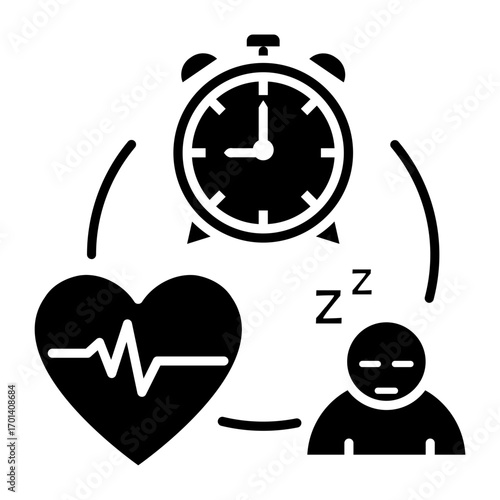 Icon World Heart Day Balancing Time, Sleep, and Heart Health