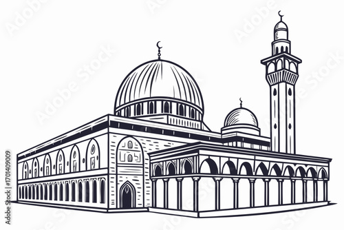 vector illustration of an old building