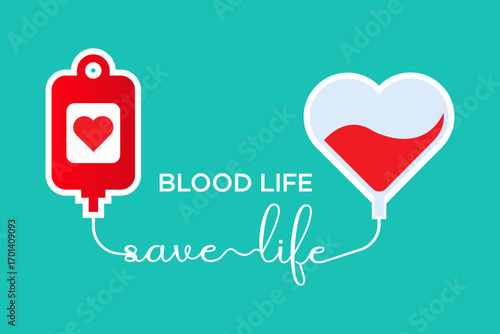 Blood Donation  Heart Shape Design for Awareness Campaign