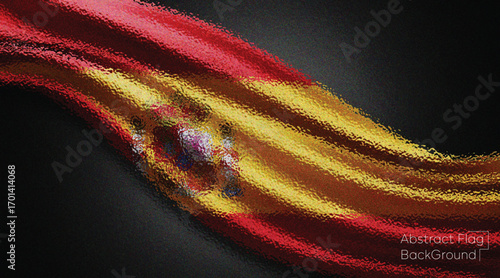 Spain Flag Abstract Art Red and Yellow Colors Digital Illustration Background Textured Effect National Symbol Country