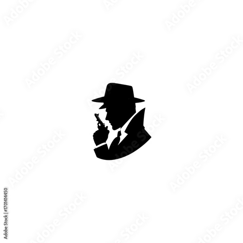 Mysterious Man Silhouette Vector