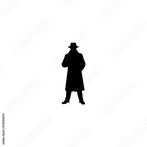 Mysterious Man Silhouette Vector