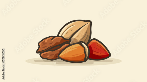 Assorted nuts illustration