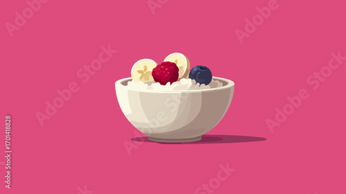Bowl of oatmeal with fruit