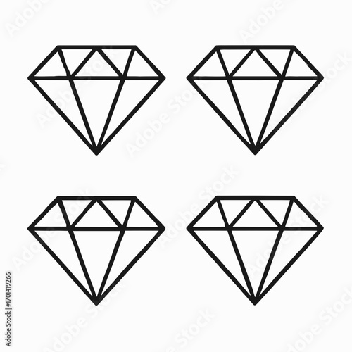 Diamond set vector illustration