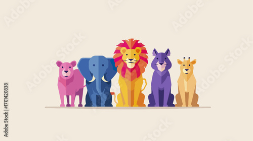 Colorful animal illustration
