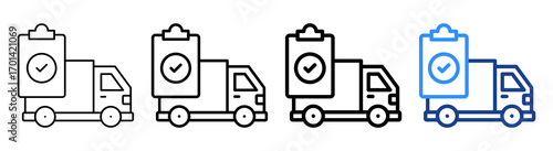 Verification Of Delivery Icon Different Style Outline Collection Set