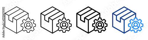 Product Management Icon Different Style Outline Collection Set