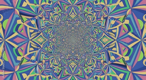 Colorful Psychedelic Pattern Design.