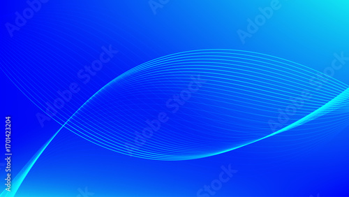 Blue gradient mesh abstract background with wavy blended lines nice for wallpaper or banner