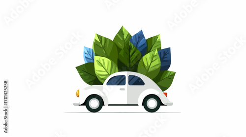 Eco friendly vehicle illustration