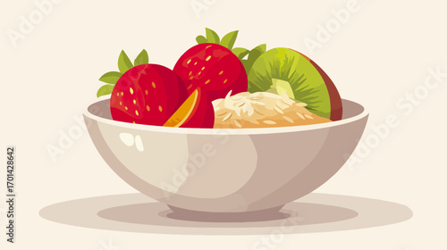 Fruit bowl with oatmeal