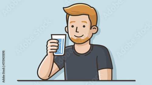 Man drinking water