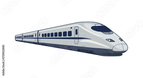 modern high speed train with sleek design and aerodynamic features